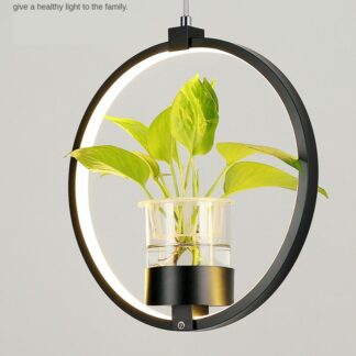 Hanging Ceiling Plant Pendant LED Light Pot for Decoration