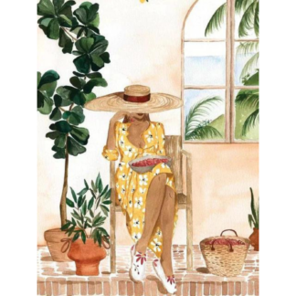 Modern Painting By Numbers Fresh Plants Woman