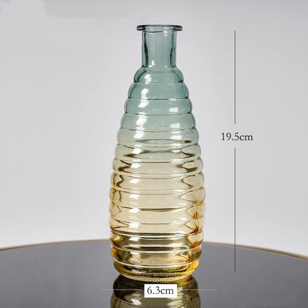 2PCS Embossed Transparent Glass Vase Set - Image 5