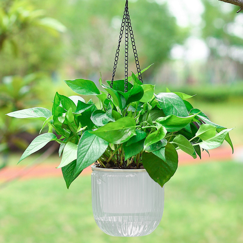 Hydroponic Self Watering Hanging Plastic Flowerpot Planter