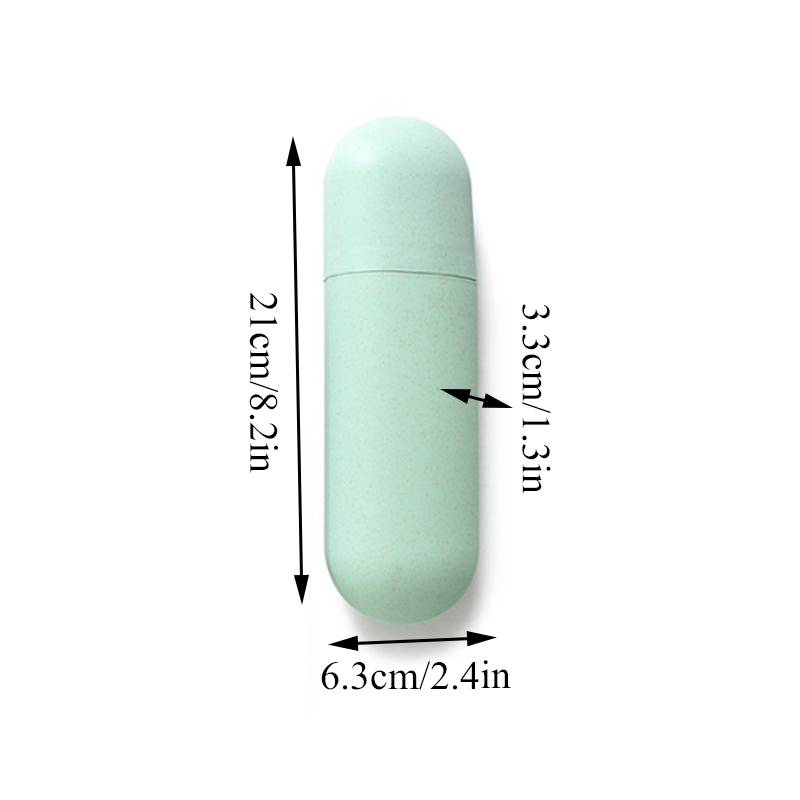 Portable Toothbrush Case Eco Wheat Straw Toothbrush Toothpaste Organizer - Image 5