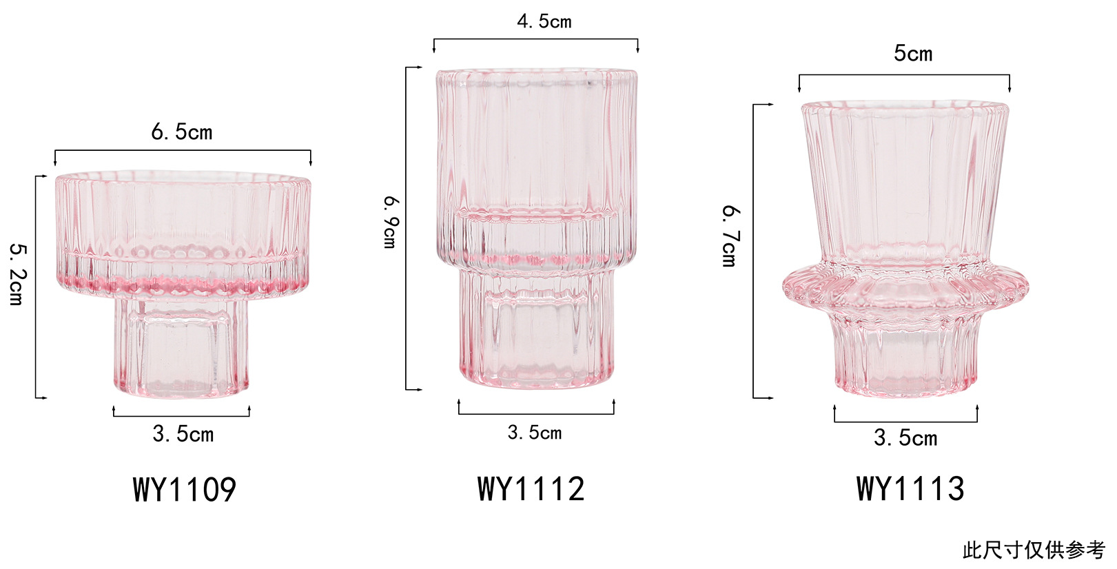 3PCS Classic Dual Purpose Glass Candlestick Holders for Home Decoration - Image 8