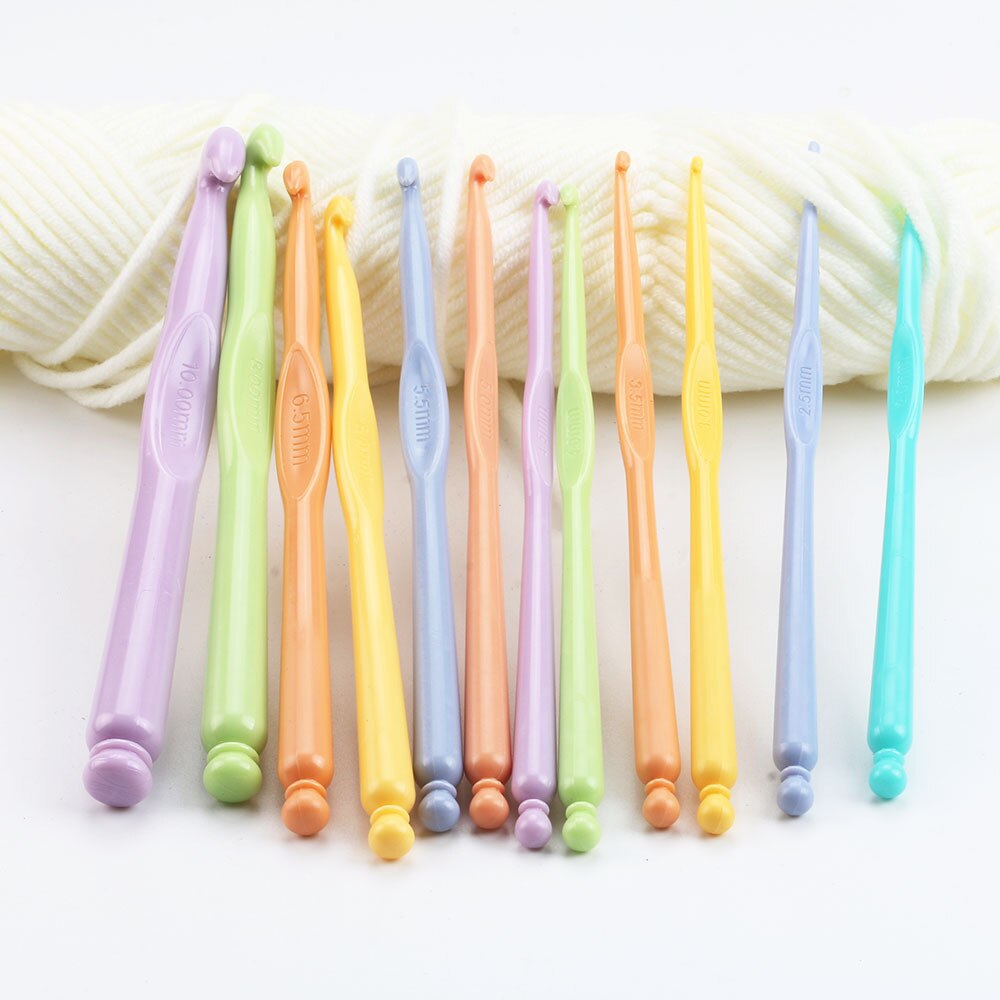 5PCS Colorful Plastic Crochet Hooks Wool Knitting Tools - Image 4