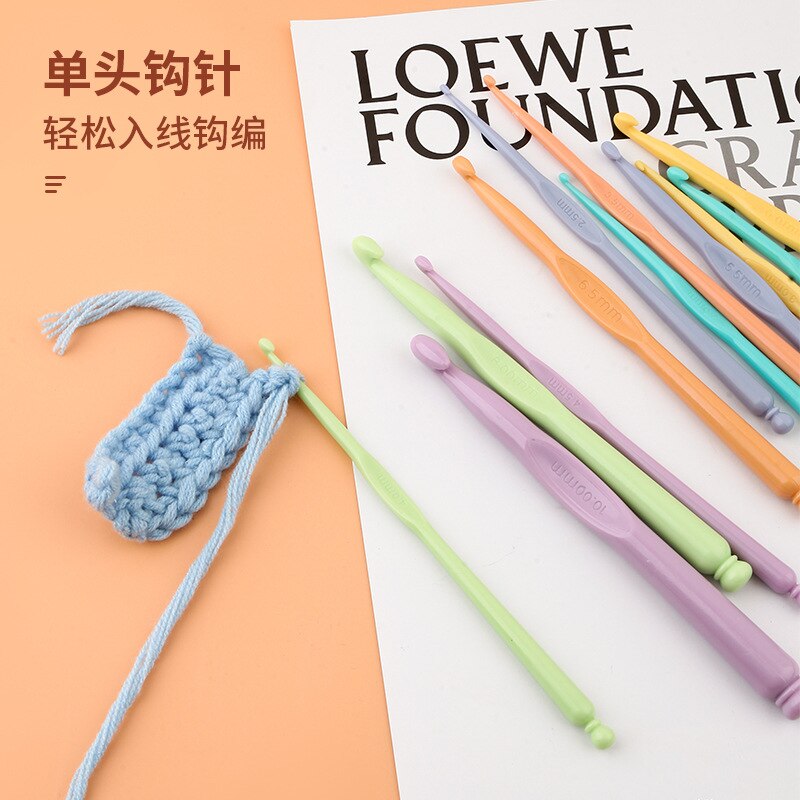 5PCS Colorful Plastic Crochet Hooks Wool Knitting Tools - Image 5