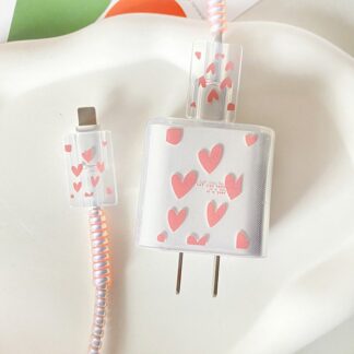 USB Cable Cover Charger Protection Case, White