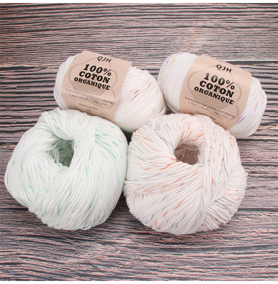 10PCS 100% Organic Cotton Yarn Pure/Mixed Color Yarn Set - Image 2