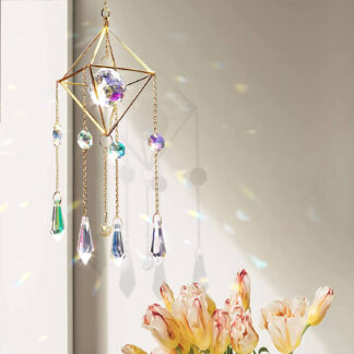 Crystal Hanging Glass Prisms Sun Catcher Wind Pendants