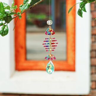 Colored Rhinestone Wind Pendants Sun Catcher