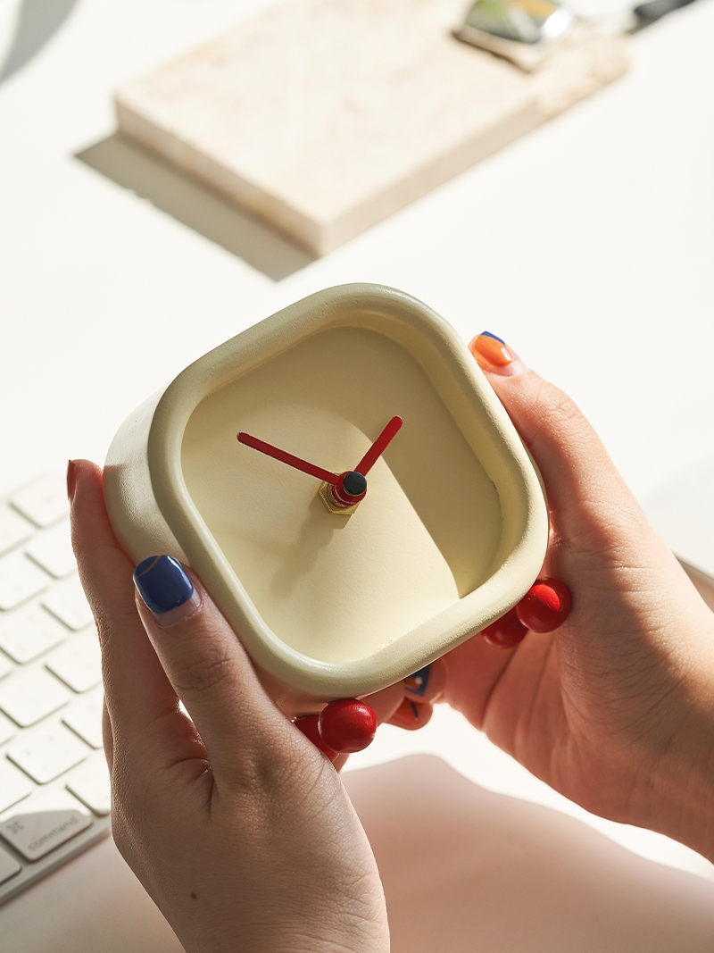 Cute Modern Wooden Table Top Clock For Home Decoration - Image 10