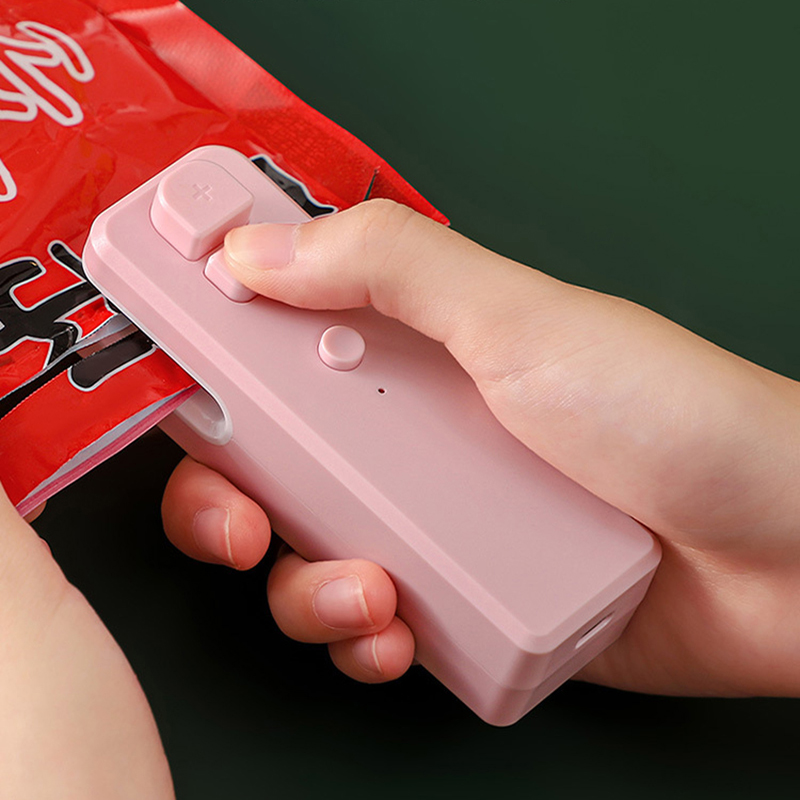 USB Chargable Mini Bag Sealer 2 IN 1 Plastic Bags Vacuum Heat Sealer - Image 4