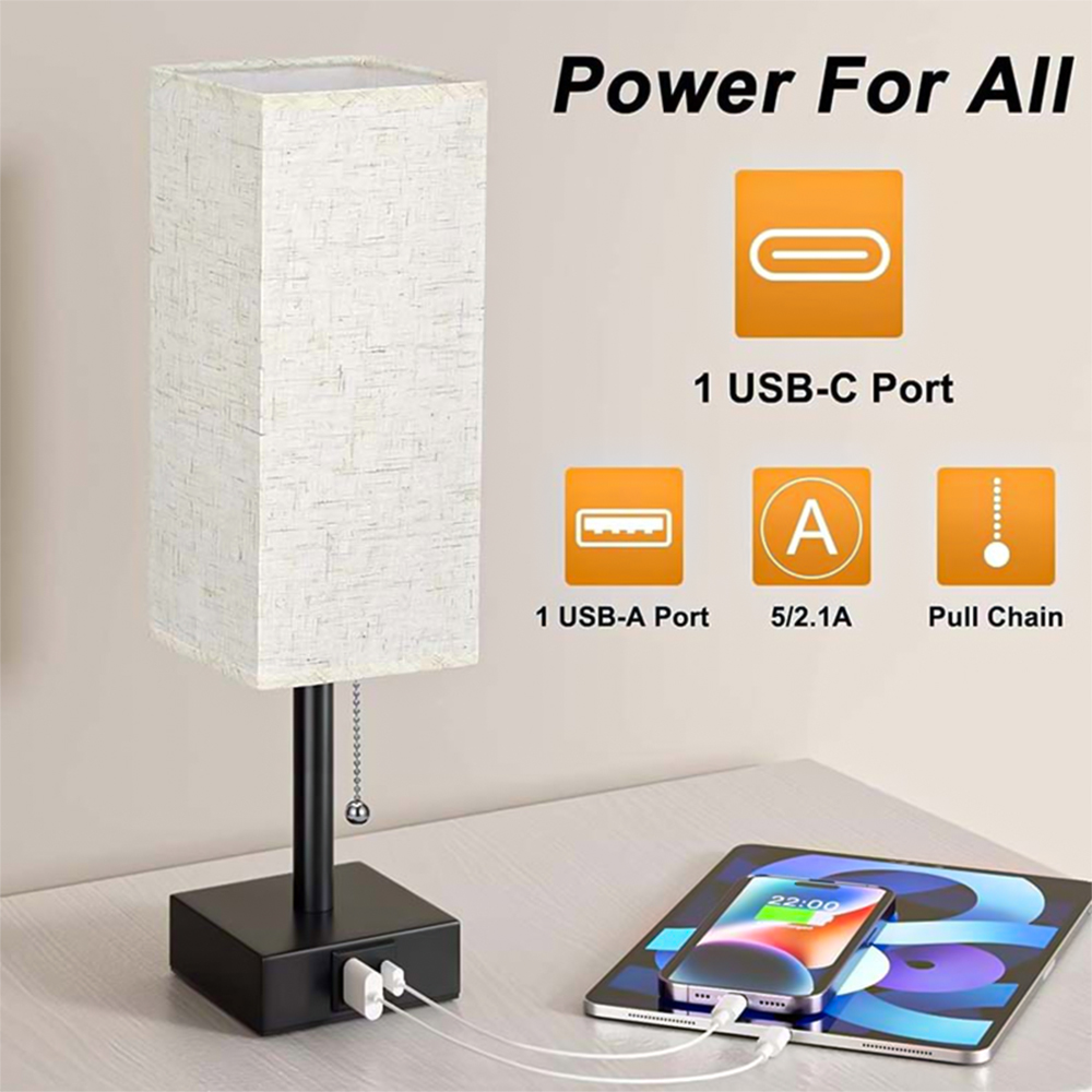 3 Colors Table Lamp Pull Ring Switch Lamp Minimalist Style - Image 4
