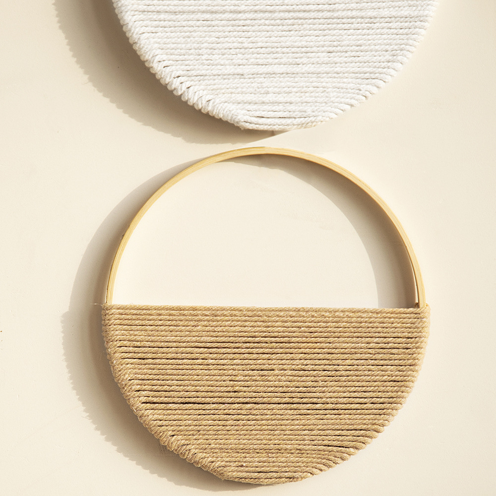 2 PCS Macrame Wall Hanging Woven Boho Wall Art Decor - Image 3