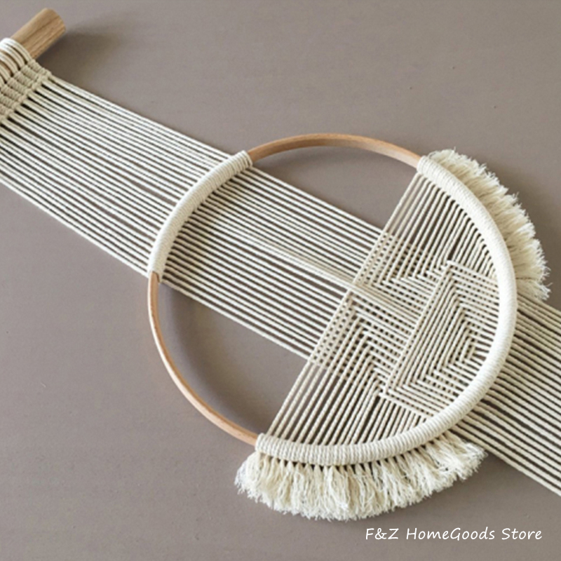 Creative Round Cotton Macrame Tapestry Wall Decoration - Image 2