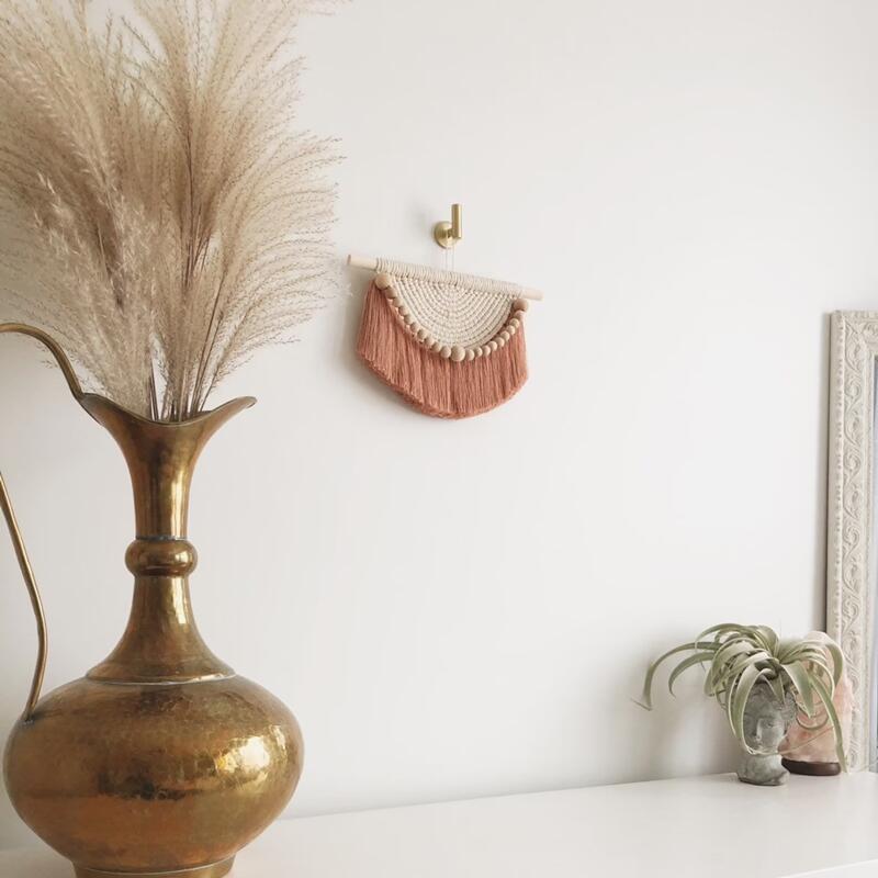 Chic Cotton Hand Weaving Macrame Wall Hanging Bohemian Style - Image 2