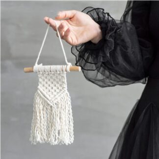Small Nordic Boho Hand-woven Tapestry Macrame Wall Hanging