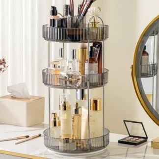 Cosmetic Make-Up Multi-Function Storage Rotating Rack, Multi-Layer Shelf
