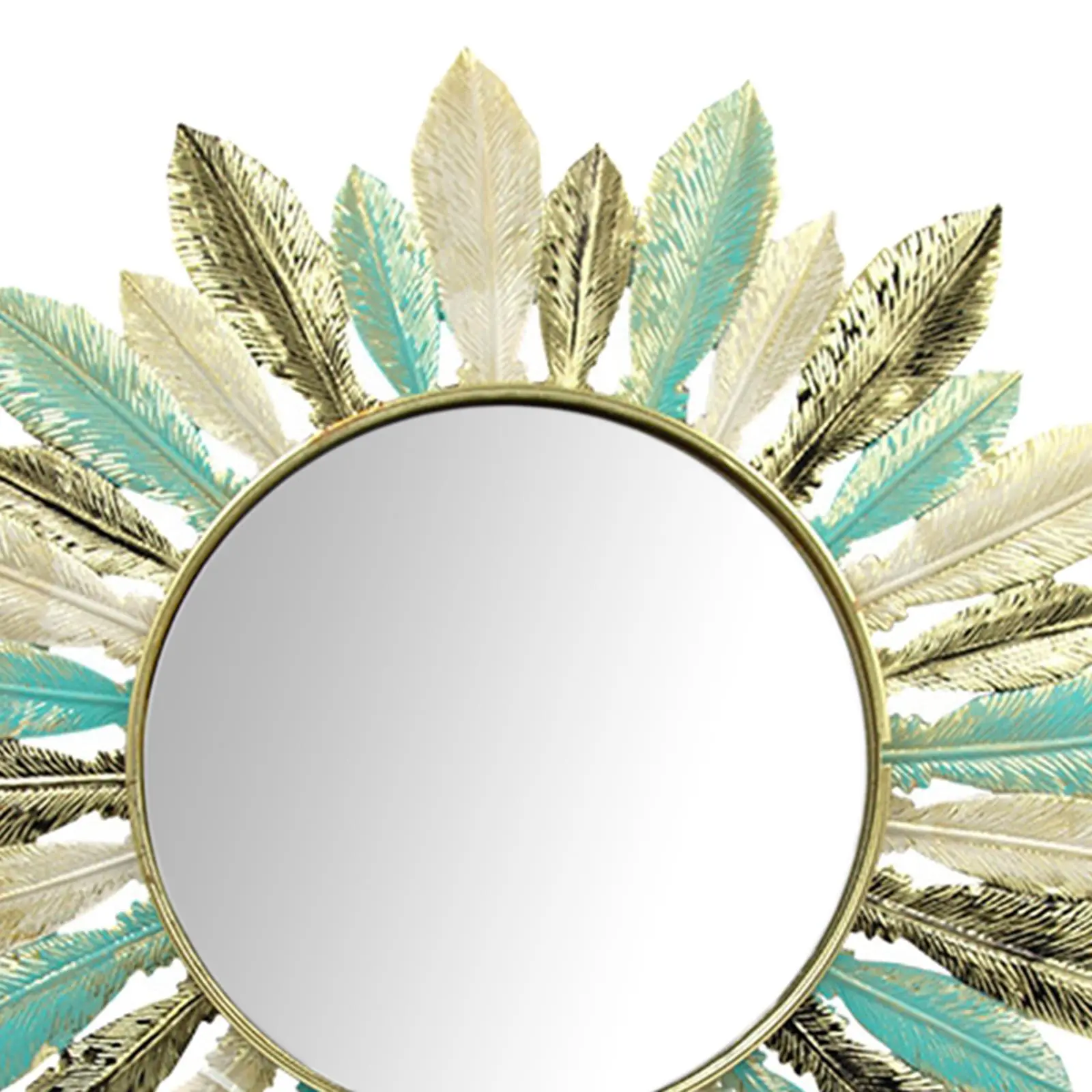 Iron Art Feather Boho Style Mirror Wall Decor - Image 5