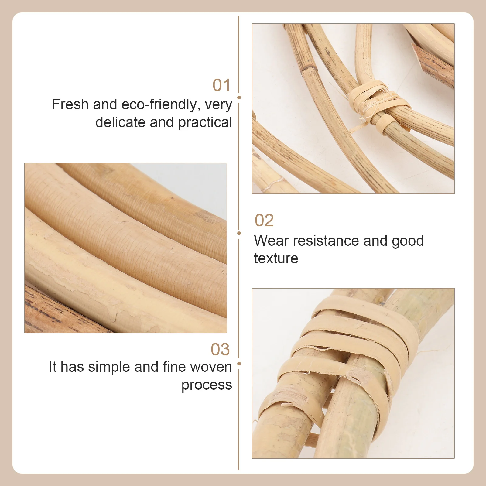 Wall Mirror Rattan Woven Wicker Decorative Frame - Image 5