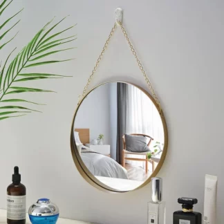 Fashion Gold Mirror with Hanging Chain Home Decoration