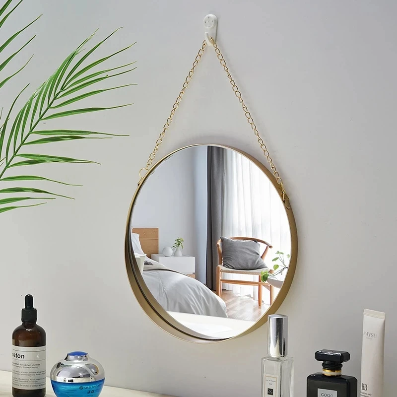 Fashion Gold Mirror with Hanging Chain Home Decoration