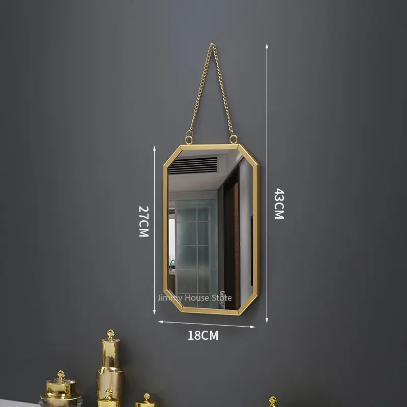 Nordic Style Rectangle Wall Hanging Mirror Room Decoration - Image 5