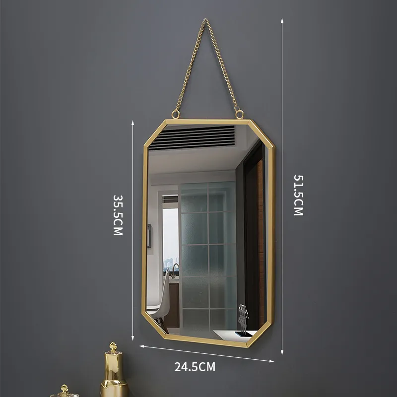 Nordic Style Rectangle Wall Hanging Mirror Room Decoration - Image 3