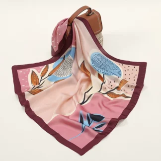 Satin Square Bag Scarves Printed Retro Foulard