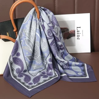 Design Hair Bands Square Scarves Fashion Print Satin Silk Scarf