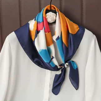 Fashion Luxury Women Satin Silk Shawl Square Scarf