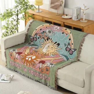 American Double-sided Sofa Blanket Ethnic Tapestry Dust Cover