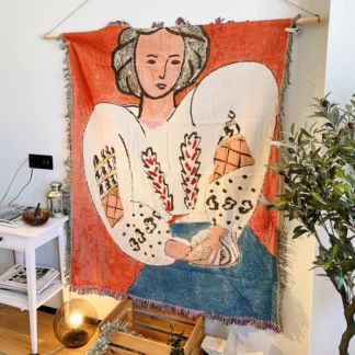 Casual Blankets Bed Decoration Woman Henri Matisse Carpet Sofa Blanket