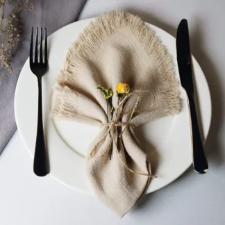 2PCS Classical Linen Cloth Napkins for Dinner