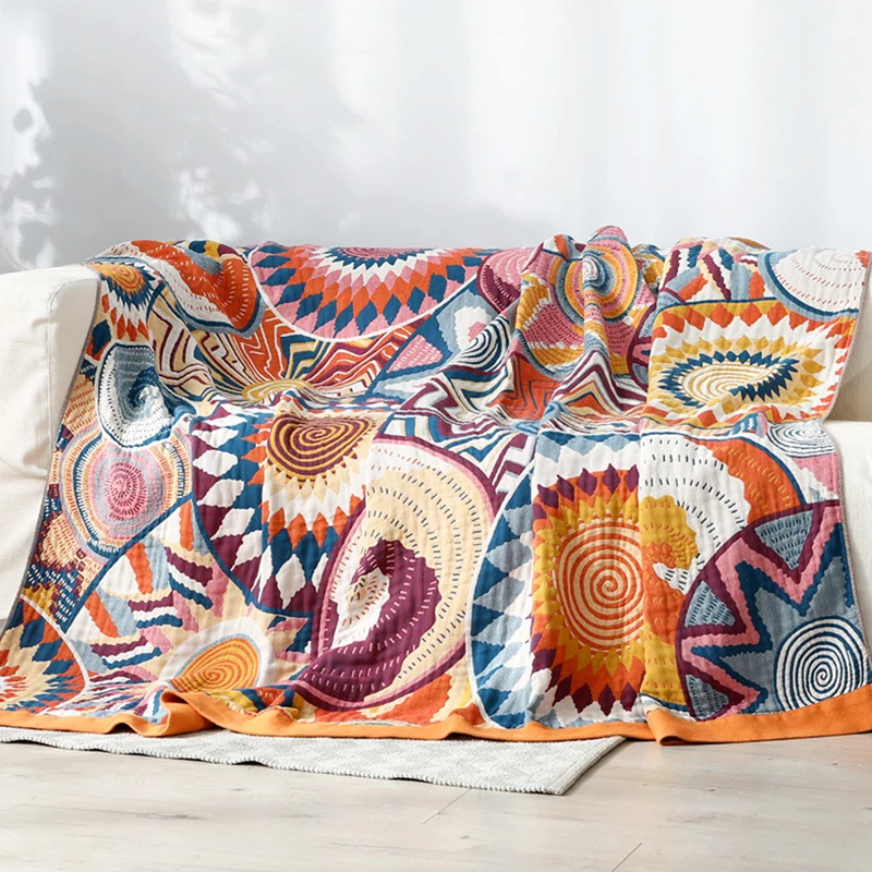 Boho Style Gauze Chic Cotton Muslin Blanket - Image 3