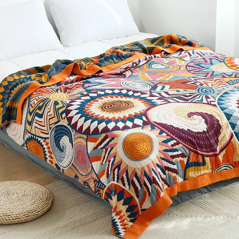 Boho Style Gauze Chic Cotton Muslin Blanket