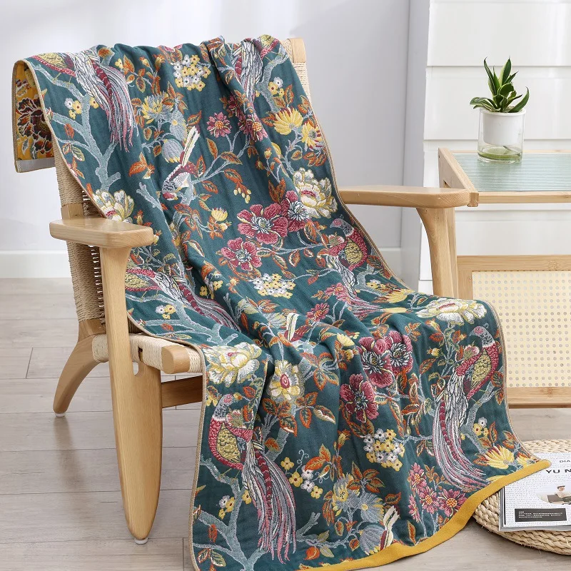 Country Flowers Adult Soft Large Size Sofa Blanket