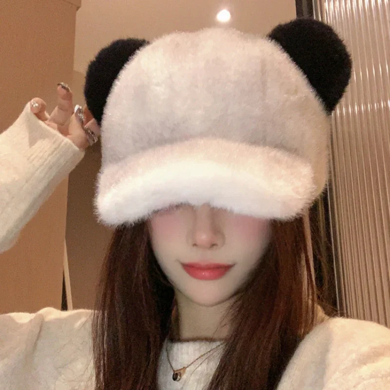 High-quality Plush Cute Panda Baseball Caps - Image 3