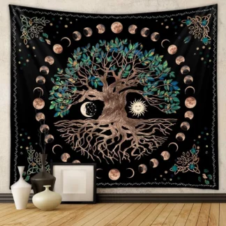 Psychedelic Mysterious Tree of Life Tapestry Wall Hanging Decor