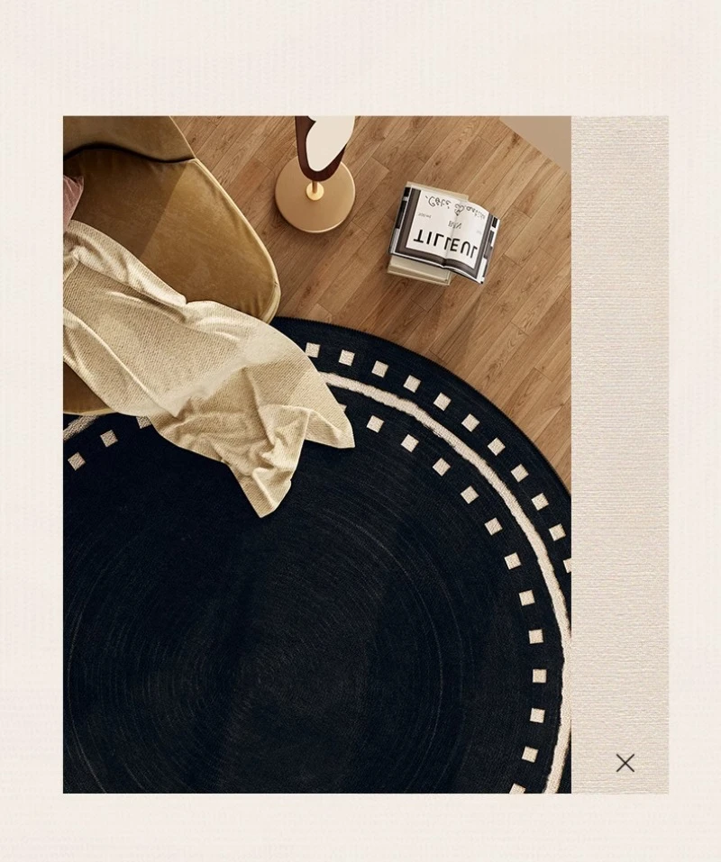 Japanese Simple Style Advanced Round Rug - Image 4