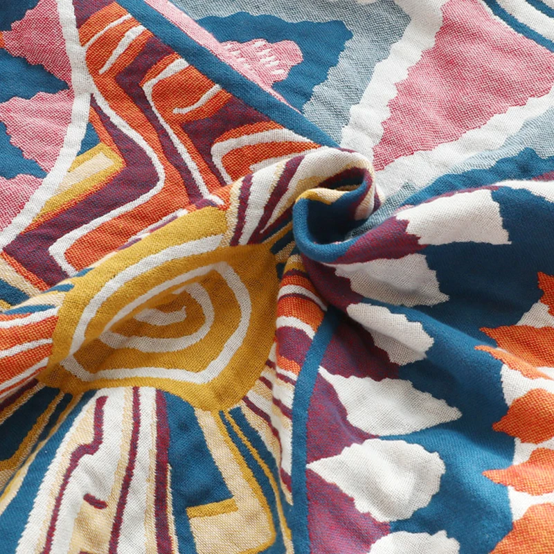Boho Style Gauze Chic Cotton Muslin Blanket - Image 4