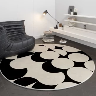 Modern Light Luxury Non-slip Round Carpet Rug
