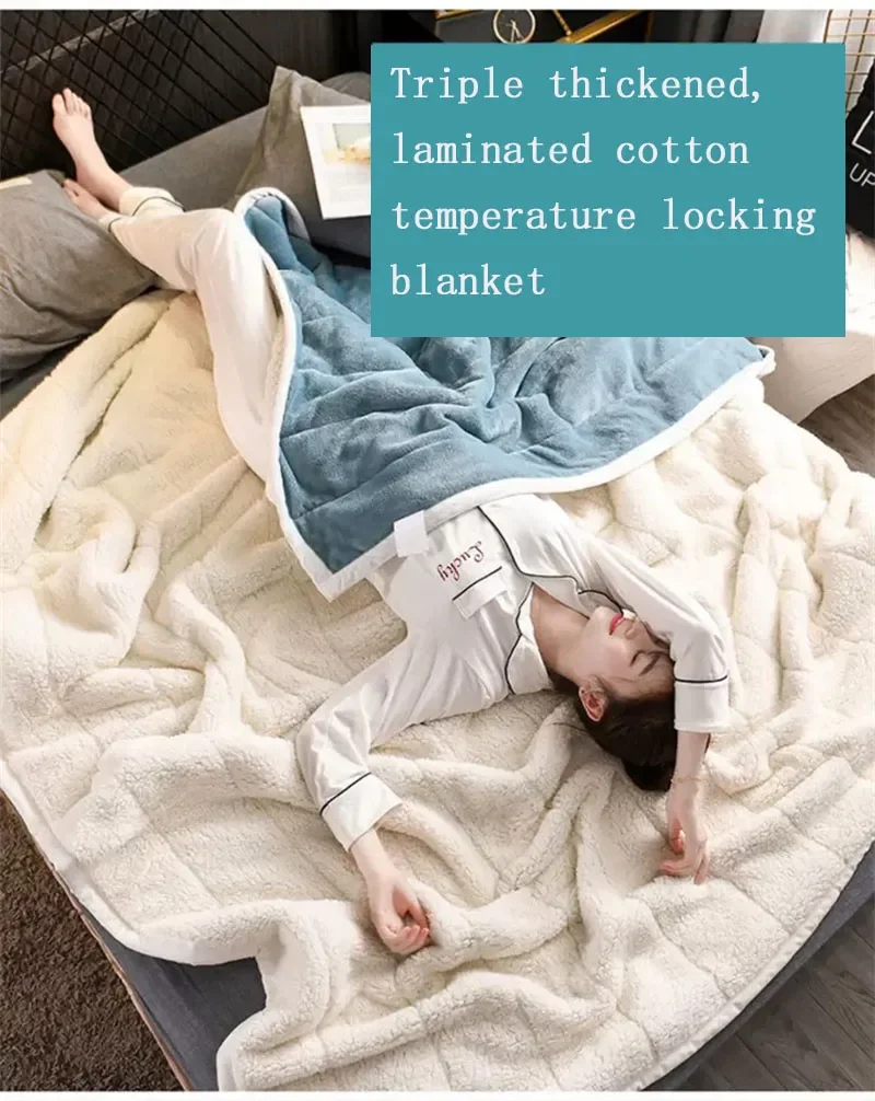 3-LayersCoral Fleece Luxe Large Plush Fleece Blanket - Image 3