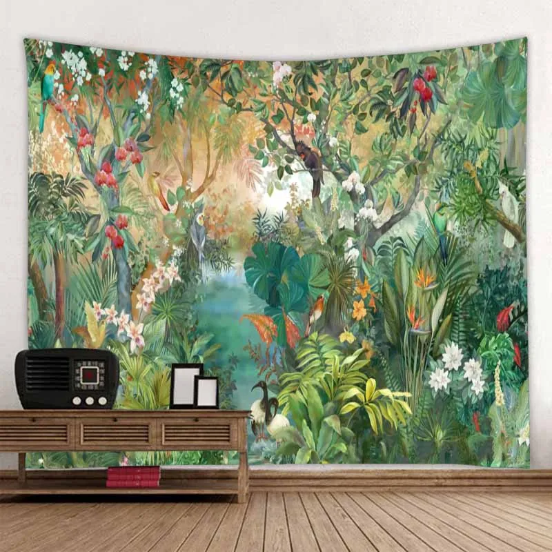 Tropical Jungle Wall Hanging Tapestry Decor - Image 4