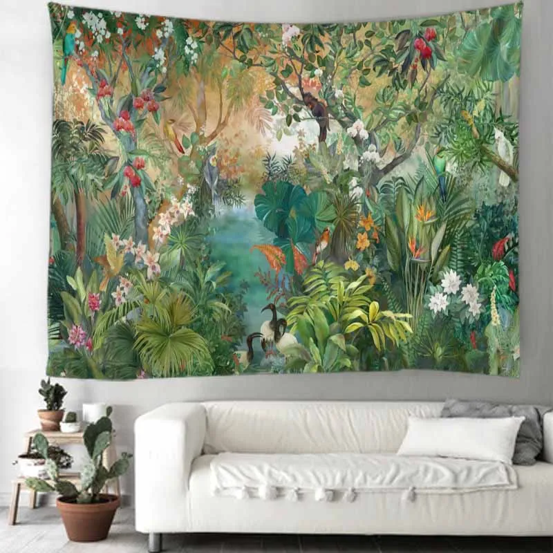 Tropical Jungle Wall Hanging Tapestry Decor - Image 6