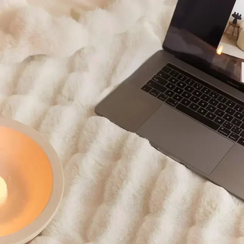 Warm Tuscan Imitation Fur Super Soft Blanket - Image 5