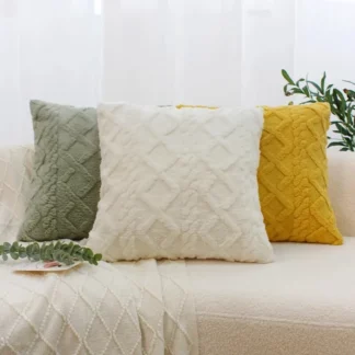 Set of 4 Vintage Twist KnittingPlush PillowCases Cushion Covers