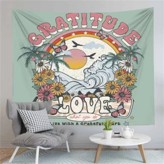 Psychedelic Vintage Style Hippie Tapestry Wall Decor