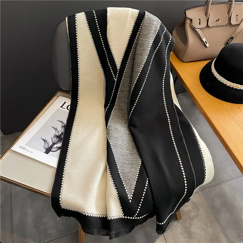 Warm Shawl Luxury Cashmere Winter Scarf for Women - Image 3