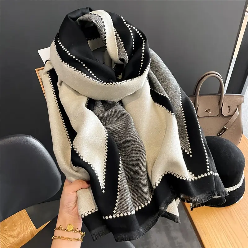 Warm Shawl Luxury Cashmere Winter Scarf for Women - Image 2