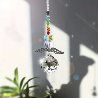 Angel Crystal Light  Outdoor Suncatcher Home Hanging Decorations