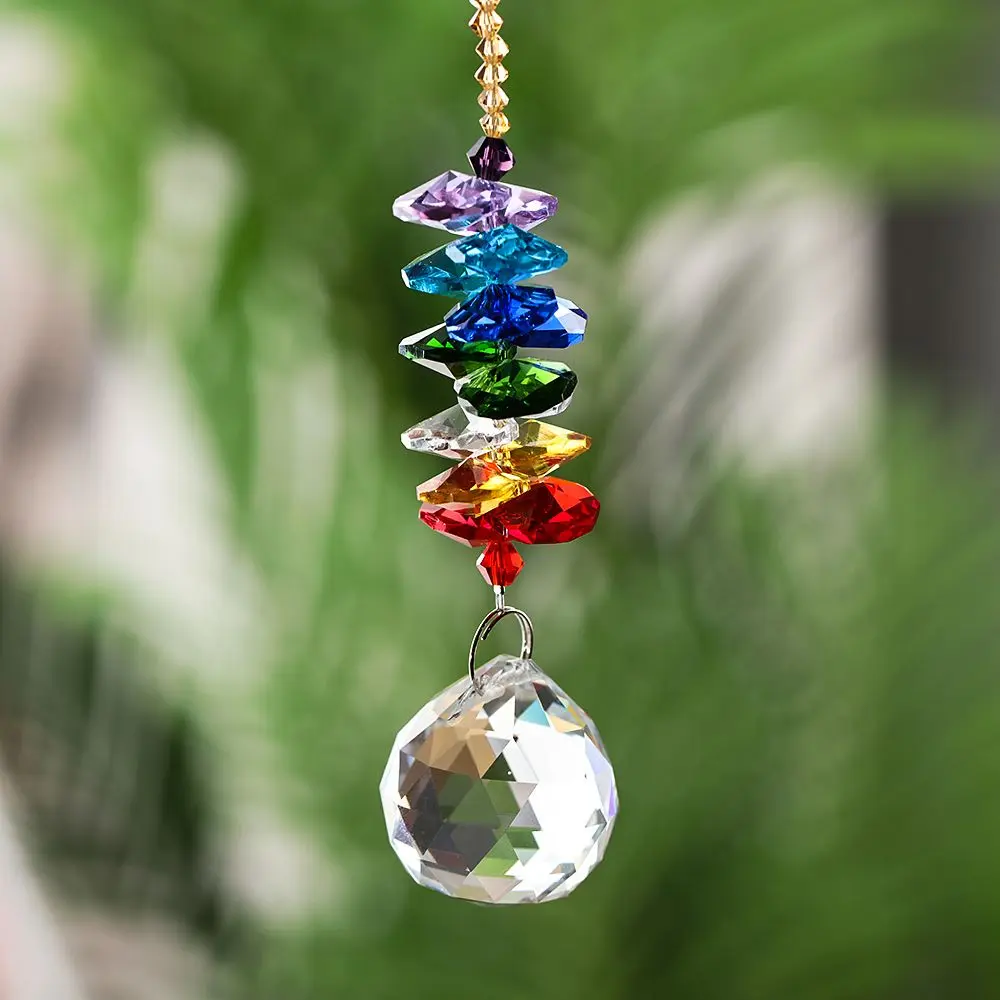 Chandelier Crystal Ball Chakra Cascade Suncatcher Rainbow Maker - Image 5